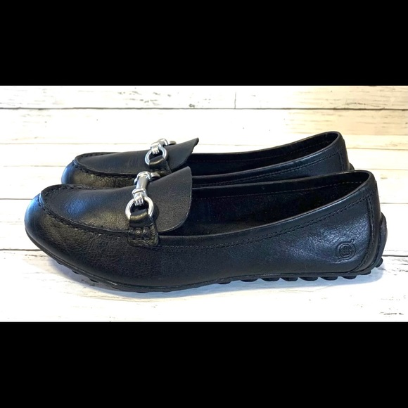 Born Magnolia Black Leather Driving Mocs Loafers Sz 6M - Picture 6 of 11